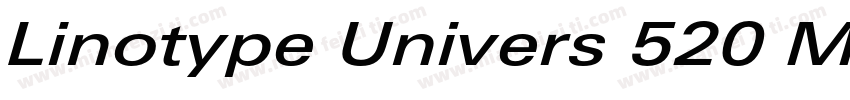 Linotype Univers 520 Medium Condens字体转换